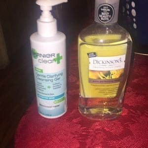 A cleanser and a toner